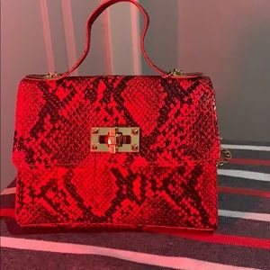 Red Snakeshin mini bag